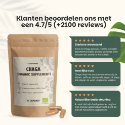 Cupplement 20% korting | Chaga Capsules 500 mg Biologisch Best
