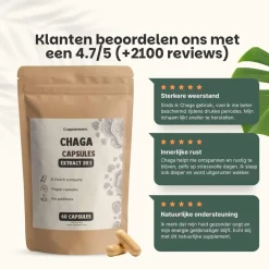 Cupplement 20% korting | Chaga Extract Capsules 400mg Outlet