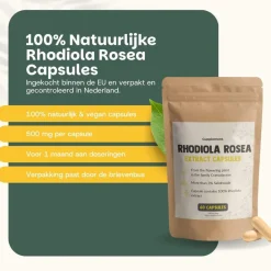 Cupplement 20% korting | Rhodiola Rosea Capsules 500 mg New