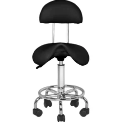 Activeshop ergonomische cosmetische kapperskruk zadelkruk met rugleuning en in hoogte verstelbaar Discount