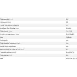 Aidapt VG832A Bedtafel Discount
