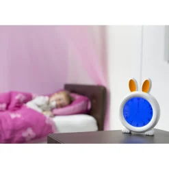 Alecto BC100BUNNY - Slaaptrainer, nachtlampje en wekker, konijn Online
