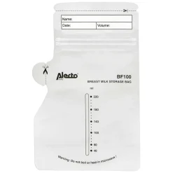 Alecto BF100 - Moedermelk bewaarzakjes 220 ml, 100 stuks Outlet