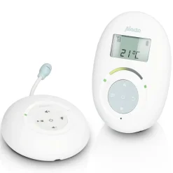 Alecto DBX120 - Full Eco DECT babyfoon met display - Wit/Lichtblauw New