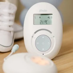 Alecto DBX120 - Full Eco DECT babyfoon met display - Wit/Lichtblauw New