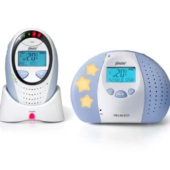 Alecto DBX-88 ECO - Full Eco DECT babyfoon met display, wit/blauw Best