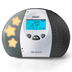 Alecto DBX-88 LIMITED - Full Eco DECT babyfoon met display, wit/antraciet Clearance