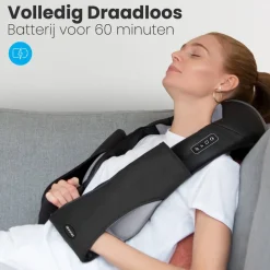 Auronic Draadloos Shiatsu Massagekussen