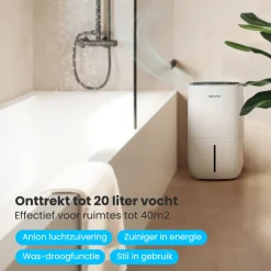 Auronic Luchtontvochtiger en Luchtreiniger 20L per dag Outlet