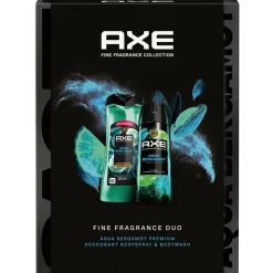 Axe Fine Fragrance Aqua Bergamot Bodyspray & Bodywash Duo Outlet