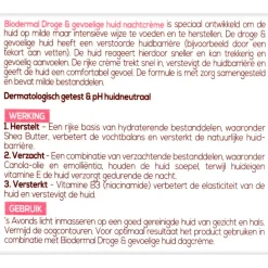 Biodermal Nachtcrème voor de Droge en Gevoelige Huid Discount