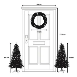 Black Box Trees Kunstkerstboomjes en krans set Discount