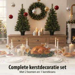 Black Box Trees Kunstkerstboomjes en krans set Discount