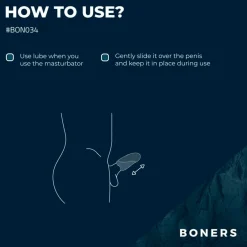 Boners #BONO34 Vibrating Hand Job Stroker New