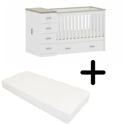 Born Lucky Combi Ledikant Memphis Met Matras Outlet