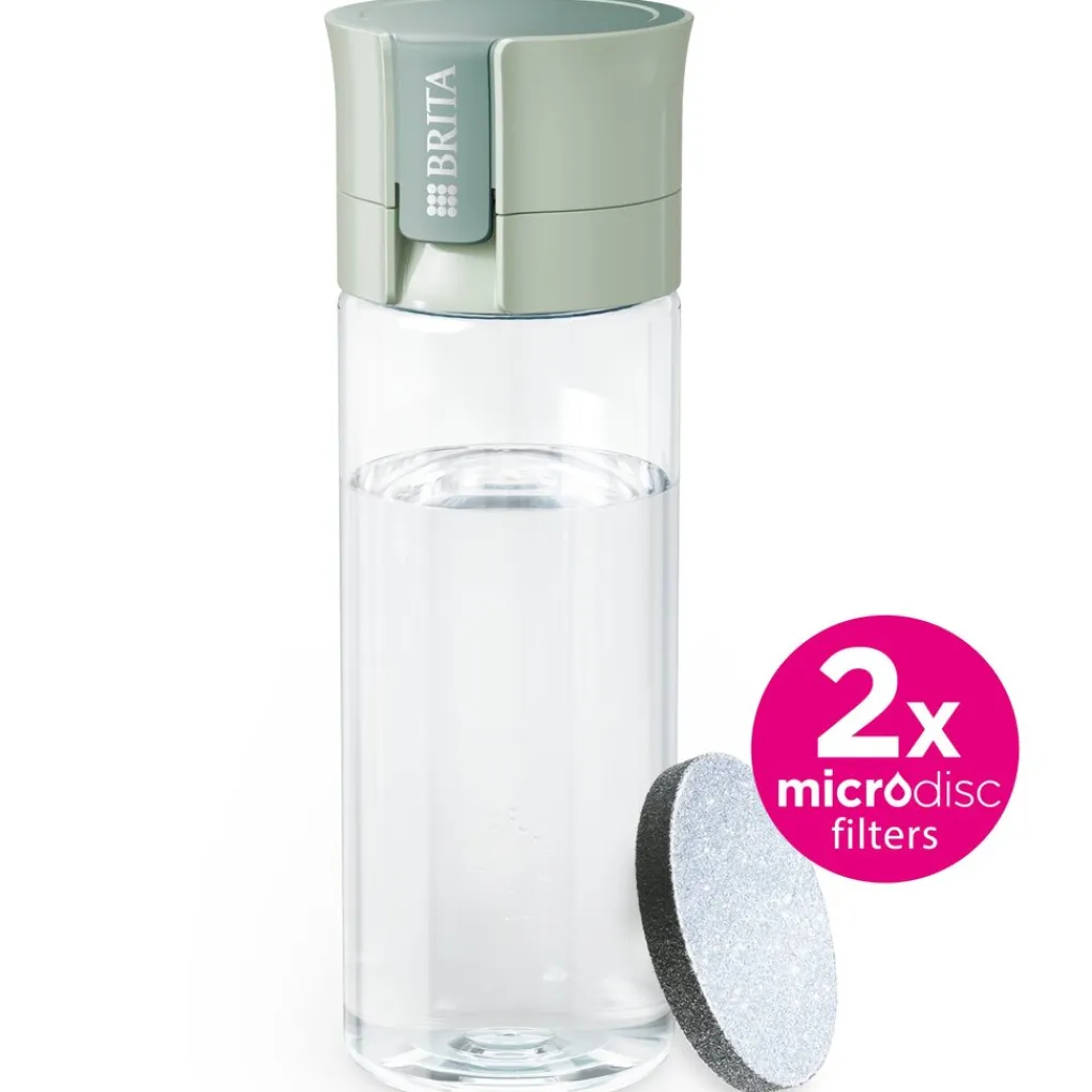 BRITA Waterfilterfles Vital 0.6L Lichtgroen inclusief 2 MicroDisc Single Unit Discount