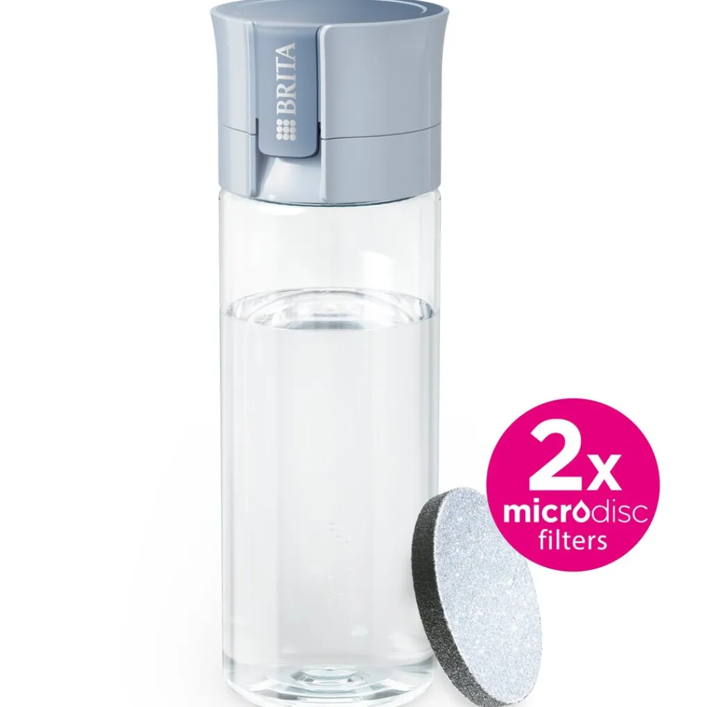 BRITA Waterfilterfles Vital 0.6L Lichtblauw inclusief 2 MicroDisc Single Unit Clearance