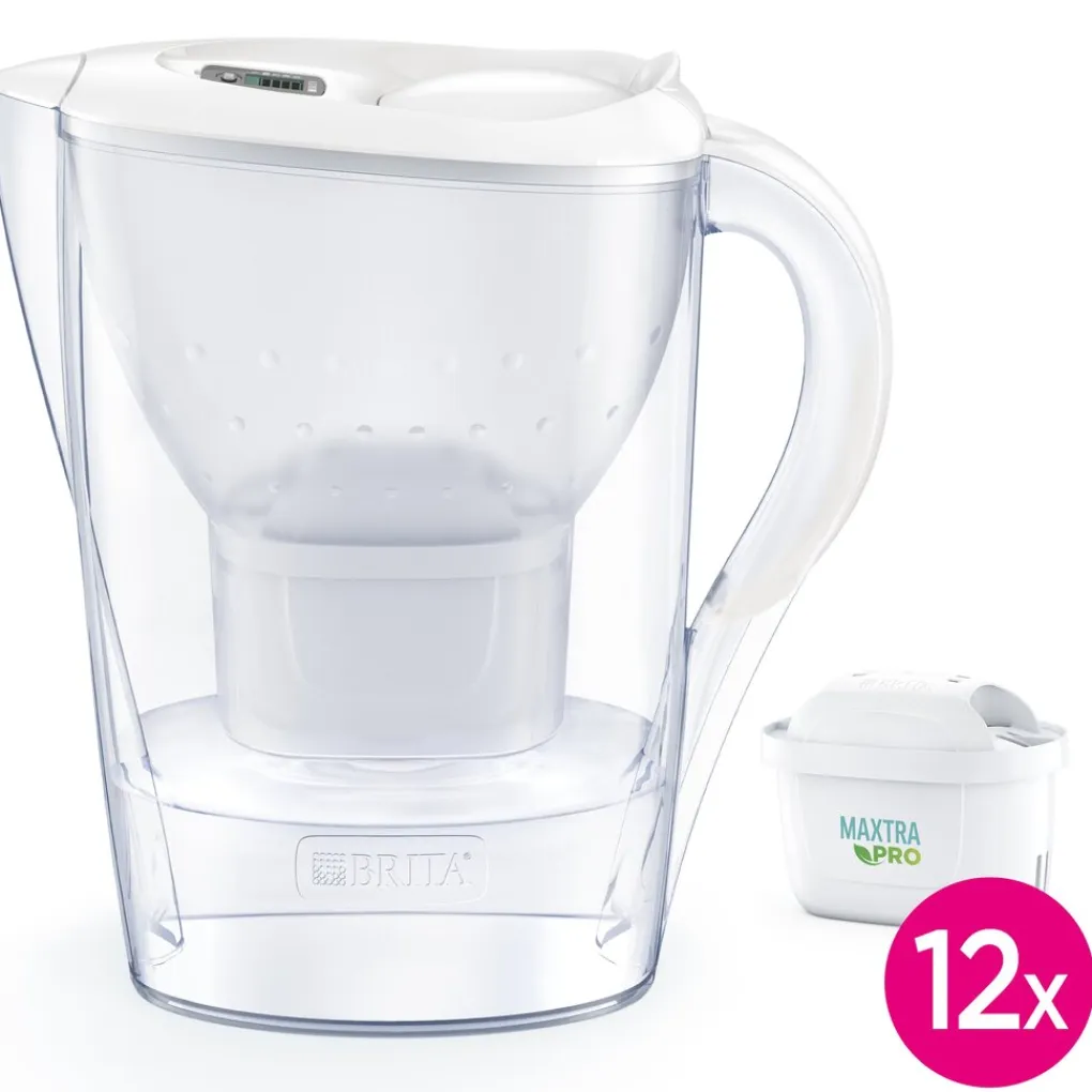 BRITA Waterfilterkan Marella Cool 2.4L Wit incl.12 MAXTRA PRO waterfilterpatroon Best