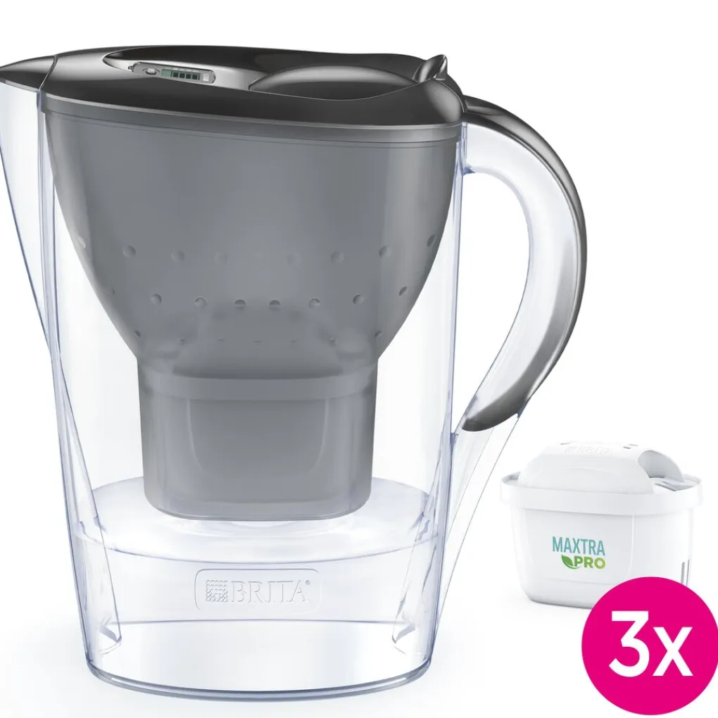 BRITA Waterfilterkan Marella Cool 2.4L Grijs incl. 3 MAXTRA PRO ALL-IN-1 Filterpatroon Sale