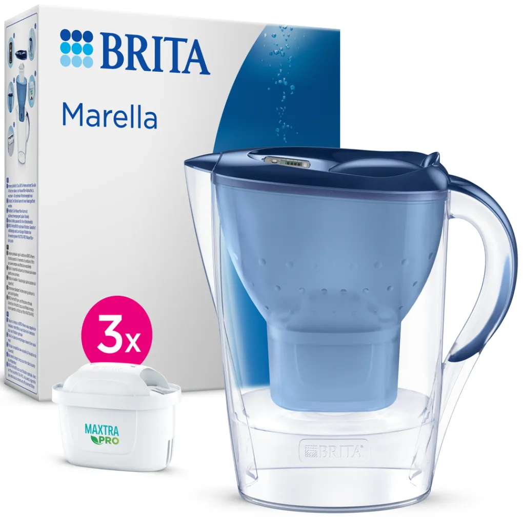BRITA Waterfilterkan Marella Cool 2.4L Blauw incl, 3 MAXTRA PRO waterfilterpatroon Sale