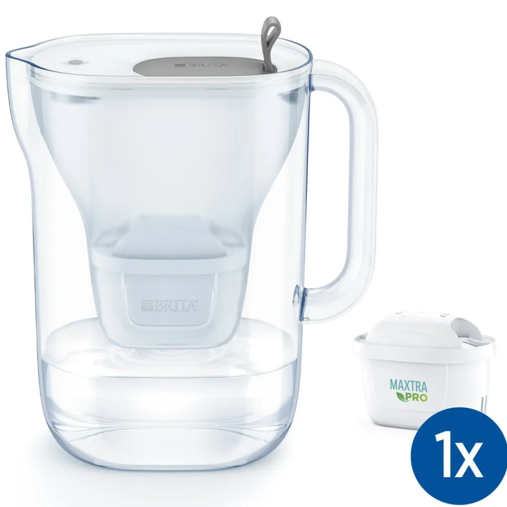BRITA Waterfilterkan Style Cool 2.4L Grijs incl,1 MAXTRA PRO Waterfilterpatroon Outlet