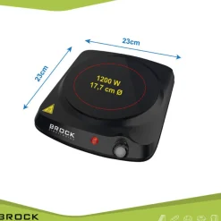 Brock Electronics compacte 1 pits elektrische infrarood kookplaat Discount