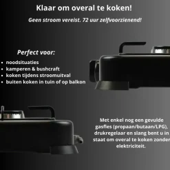 Brock Electronics draagbaar 1 pits gasfornuis camping kookstel Outlet