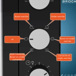 Brock Electronics elektrische mini vrijstaande convectie grill oven Outlet
