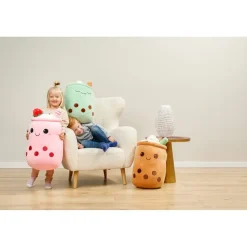 Overig Bubble Tea Pink Snuggle Shape Knuffel Online