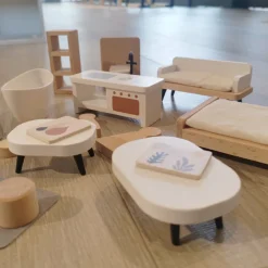 Buxibo Houten Poppenhuis Kinderhuis met Meubels Outlet