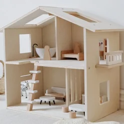 Buxibo Houten Poppenhuis Kinderhuis met Meubels Outlet
