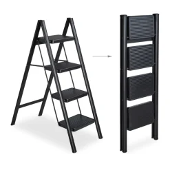Buxibo Keukentrapje Vouwladder 4 Staps Keukenopstapje Opvouwbare ladderkruk Discount