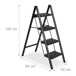 Buxibo Keukentrapje Vouwladder 4 Staps Keukenopstapje Opvouwbare ladderkruk Discount