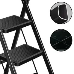 Buxibo Keukentrapje Vouwladder 3 Staps Keukenopstapje Opvouwbare ladderkruk Hot