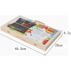 Buxibo Luxe 180 Delige Tekenset Tekendoos met Kleurpotloden Waskrijt Acrylverf Sale