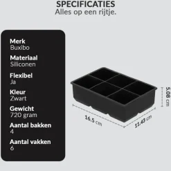 Buxibo Luxe IJsblokvormen Set van 4 Ice Cube Tray