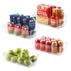 Buxibo 4x Koelkast Organizers Set Multifunctionele Koelkast/Badkamer/Kast/Kantoor Bakjes Outlet