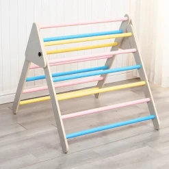 Buxibo XXL Klimrek Opvouwbare Driehoek Klimboog Helling met Glijbaan Montessori Online