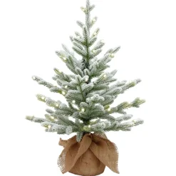 Cambridge flocked verlichte tafelkerstboom Sale