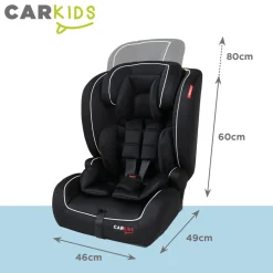 Carkids I-Size Autostoeltje Jessie 76-150cm Isofix Zwart/Wit Outlet