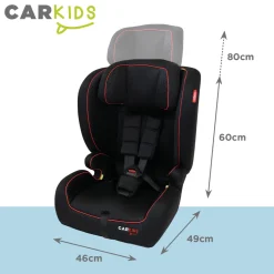 Carkids I-Size Autostoeltje Jessie 76-150cm Isofix Zwart/Rood Best