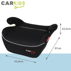 Carkids I-Size Zitverhoger Alex 125-150cm Zwart/Wit Outlet