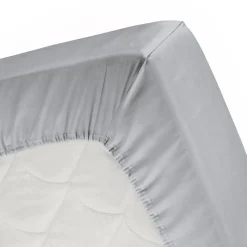 Cinderella Splittopper Single Split Hoeslaken Basic Katoen - light grey 160x200cm Discount