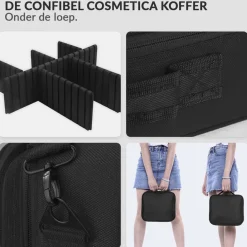 Confibel Cosmetica Koffer Make-up Koffer met verstelbare vakken Outlet