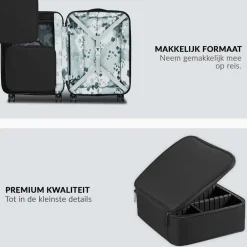 Confibel Cosmetica Koffer Make-up Koffer met verstelbare vakken Outlet