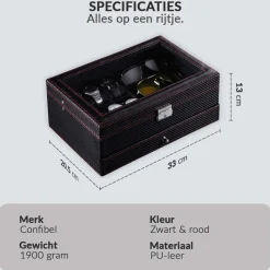 Confibel Luxe Horloge Box Sieraden/Brillen Doos Online