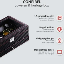 Confibel Luxe Horloge Box Sieraden/Brillen Doos Online