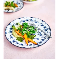 Cosy & Trendy 4 Stuks Flor Azul Dinerborden Porselein New