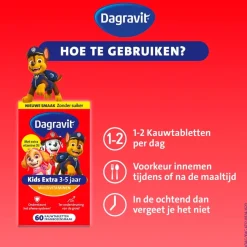 Dagravit Kids-Xtra Paw Patrol 3-5 jaar Kauwtabletten Outlet