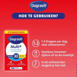 Dagravit Totaal 30 Multivitaminen en Mineralen Dragees New